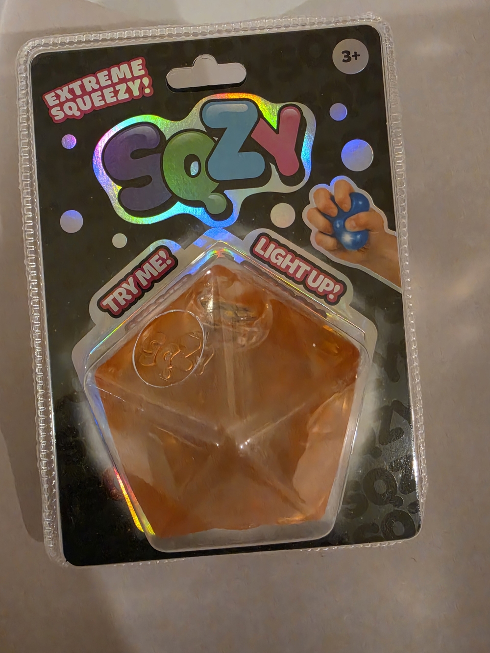 Extreme Squeezy Light-Up Orange Squishy